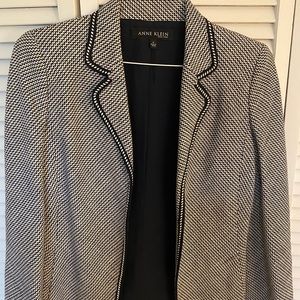 Anne Klein New York Ss 4 Black White Jacket Blazer